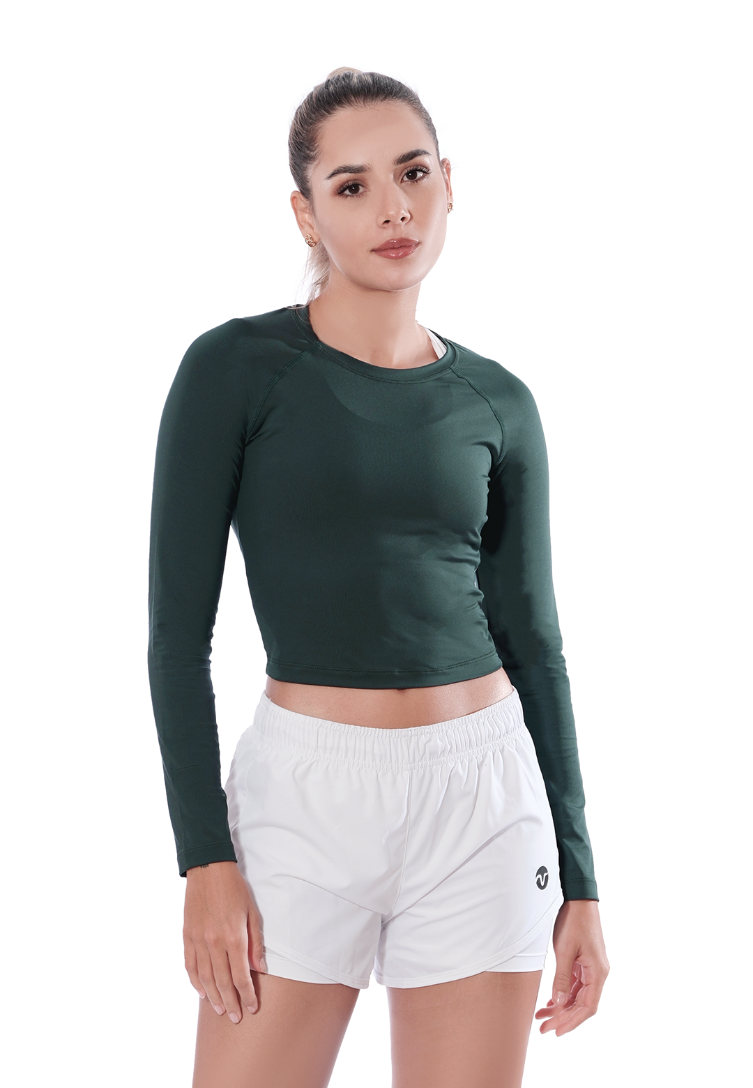 Camiseta Crop Deportiva Lifestyle Manga Larga Mujer