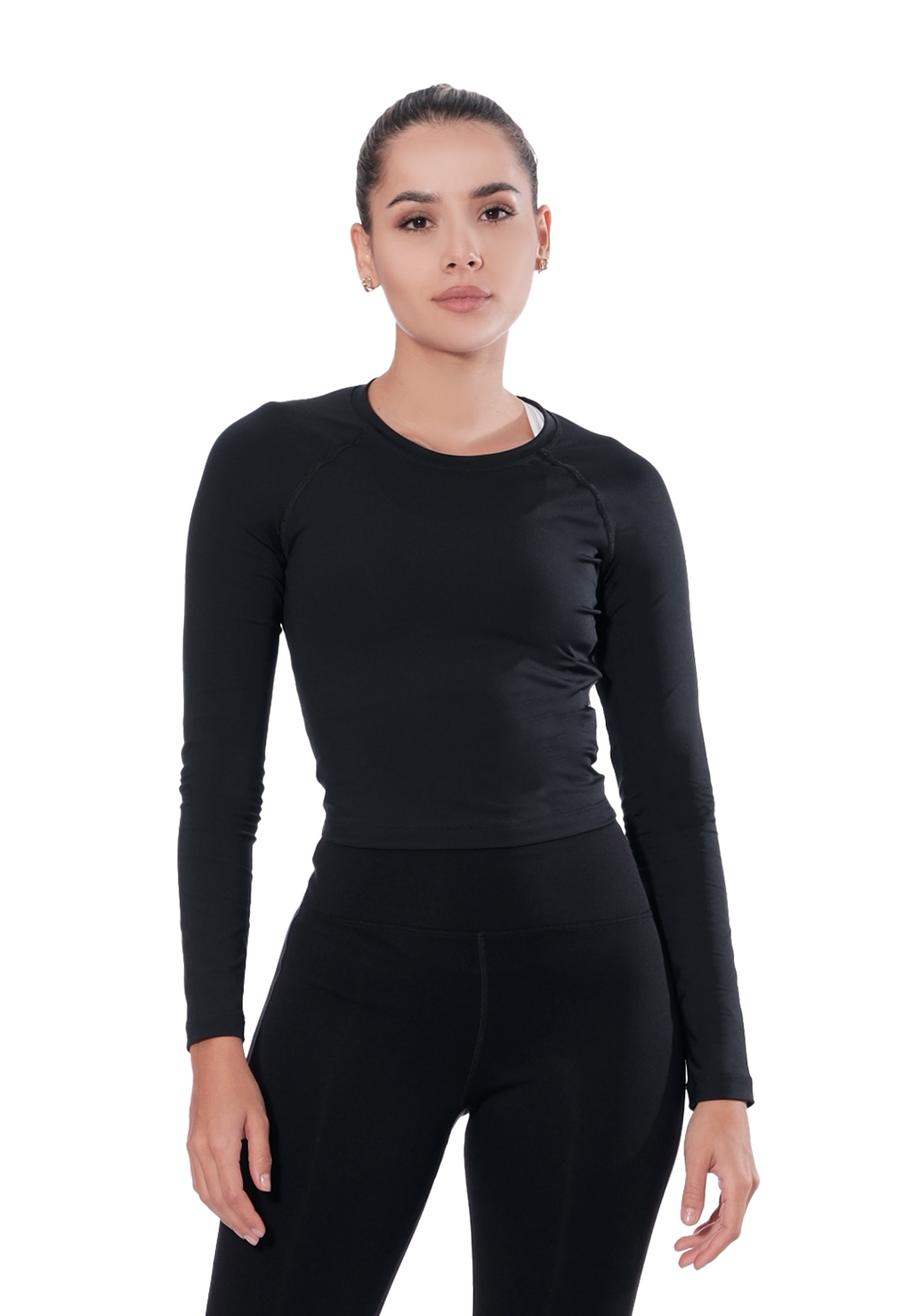 Camiseta Crop Deportiva Lifestyle Manga Larga Mujer