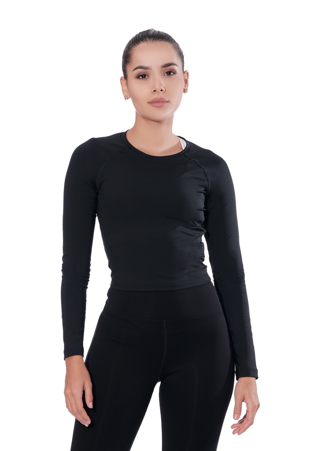 Camiseta Crop Deportiva Lifestyle Manga Larga Mujer