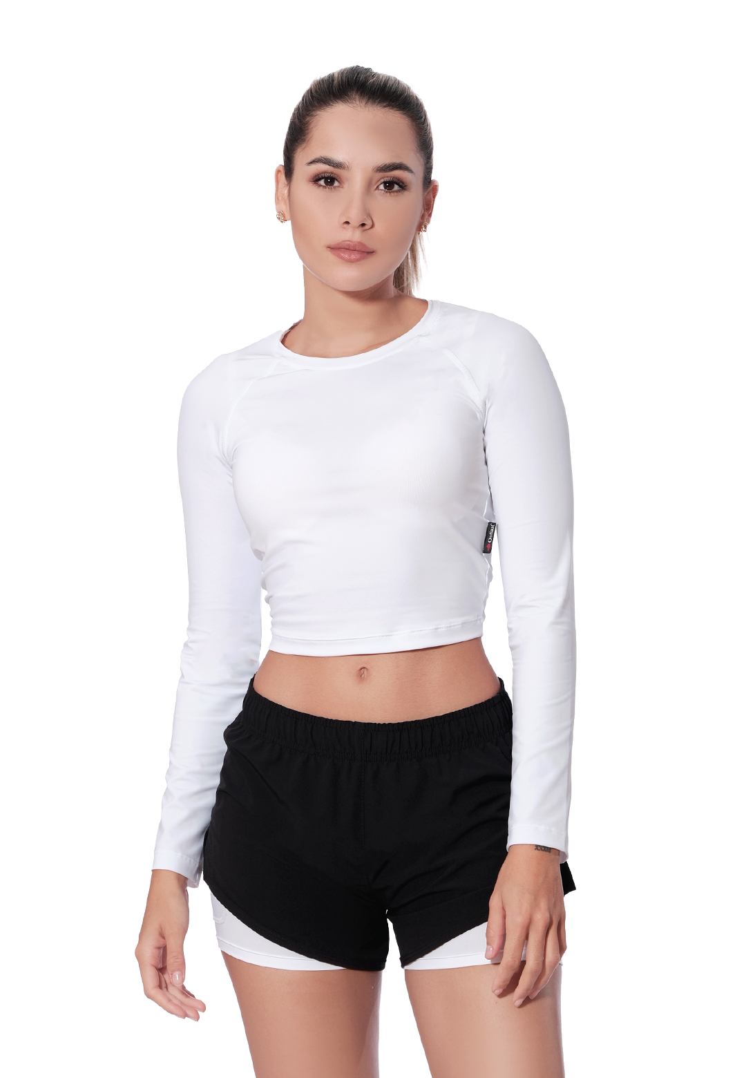 Camiseta Crop Deportiva Lifestyle Manga Larga Mujer