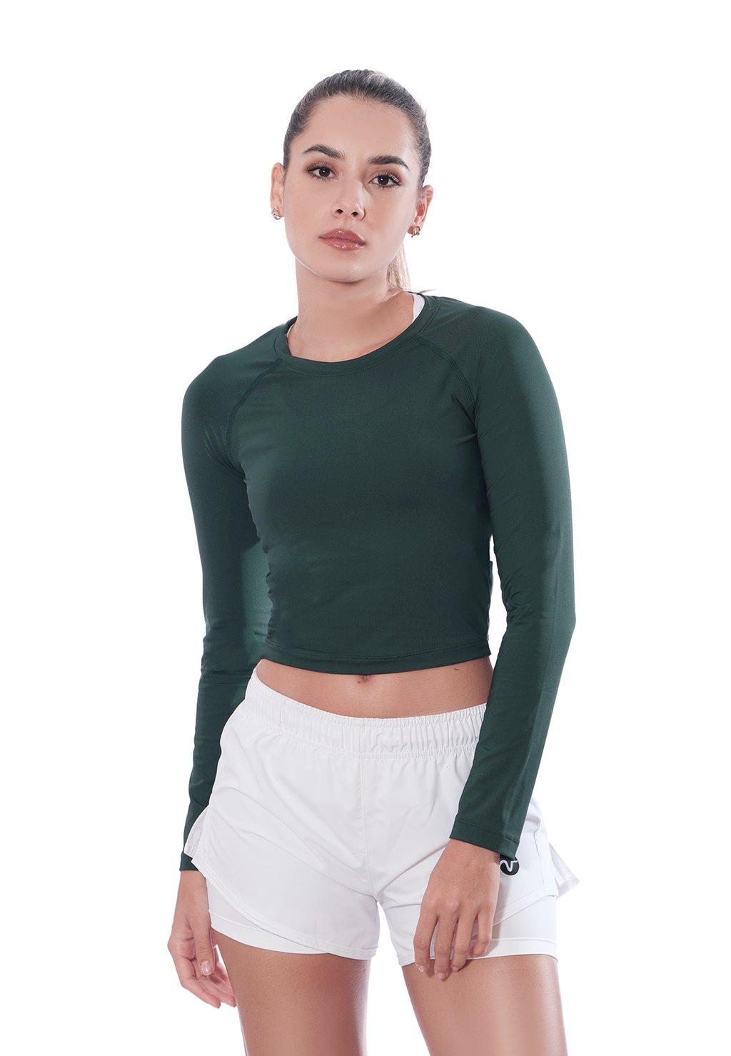 Camiseta Crop Deportiva Lifestyle Manga Larga Mujer