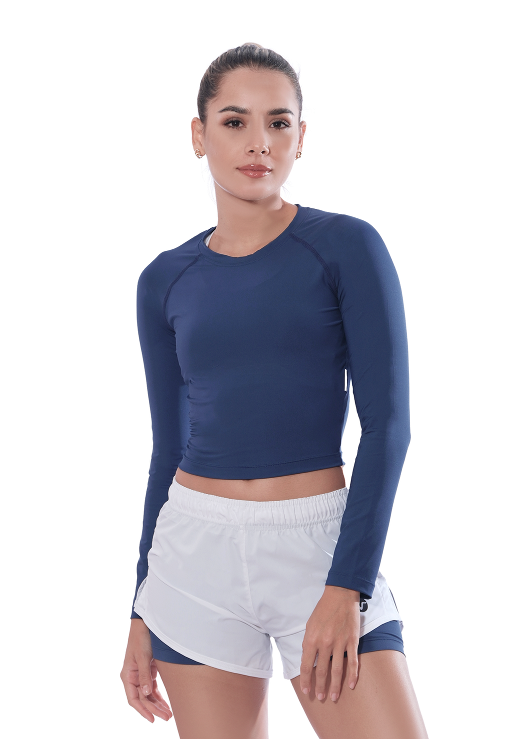 Camiseta Crop Deportiva Lifestyle Manga Larga Mujer