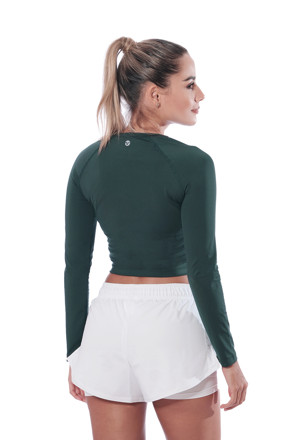 Camiseta Crop Deportiva Lifestyle Manga Larga Mujer