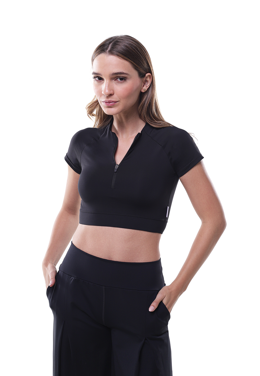 Crop Top Motion Zip