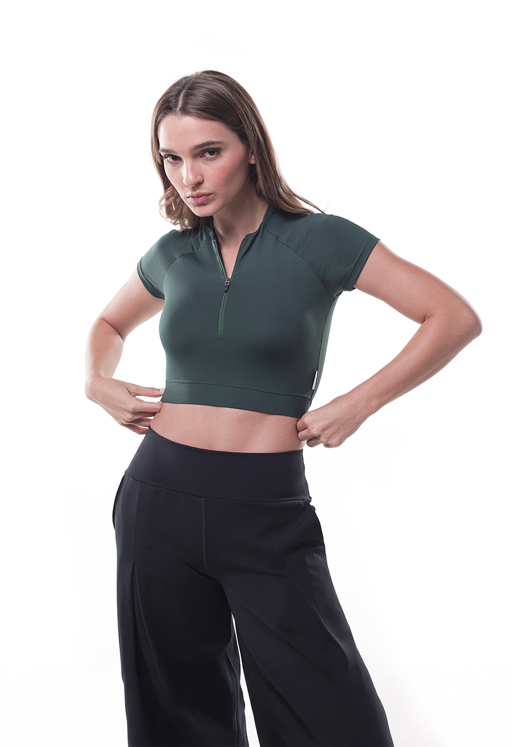 Crop Top Motion Zip