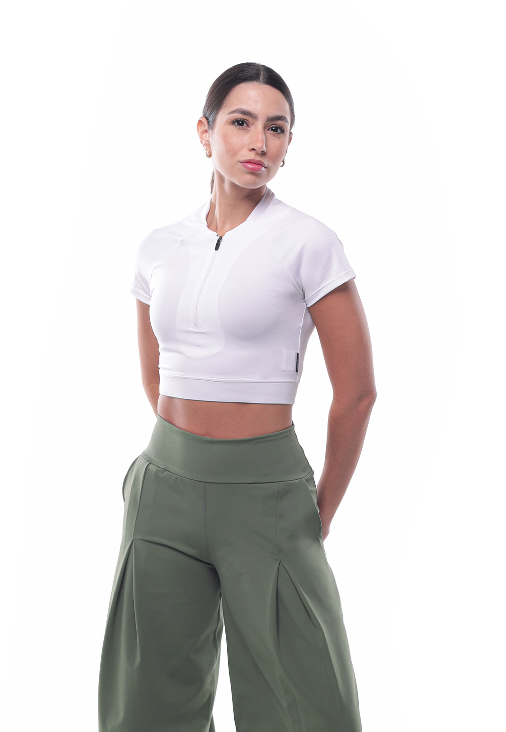 Crop Top Motion Zip